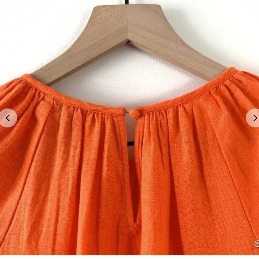 J.Crew Palermo Smocked-Waist Linen Mini Dress | NWT - Size M